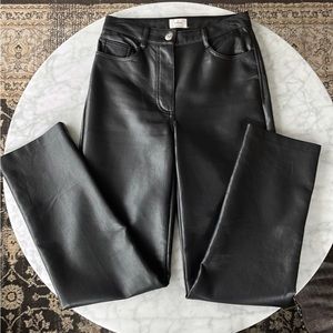 Aritzia Melina black Leather Pants